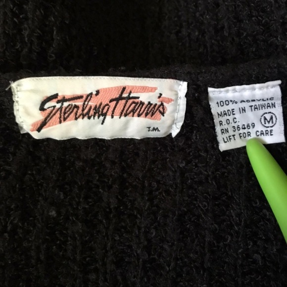 vintage STERLING HARRIS Cardigan Button -medium -30 chest - Picture 7 of 7